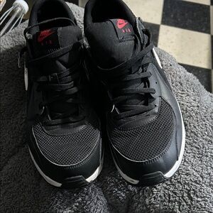 Nike Air Black Sneakers with Red Accents